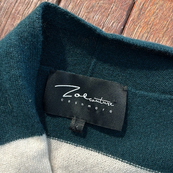 ZOE striped cashmere cardigan M-L - Picture 5 of 5